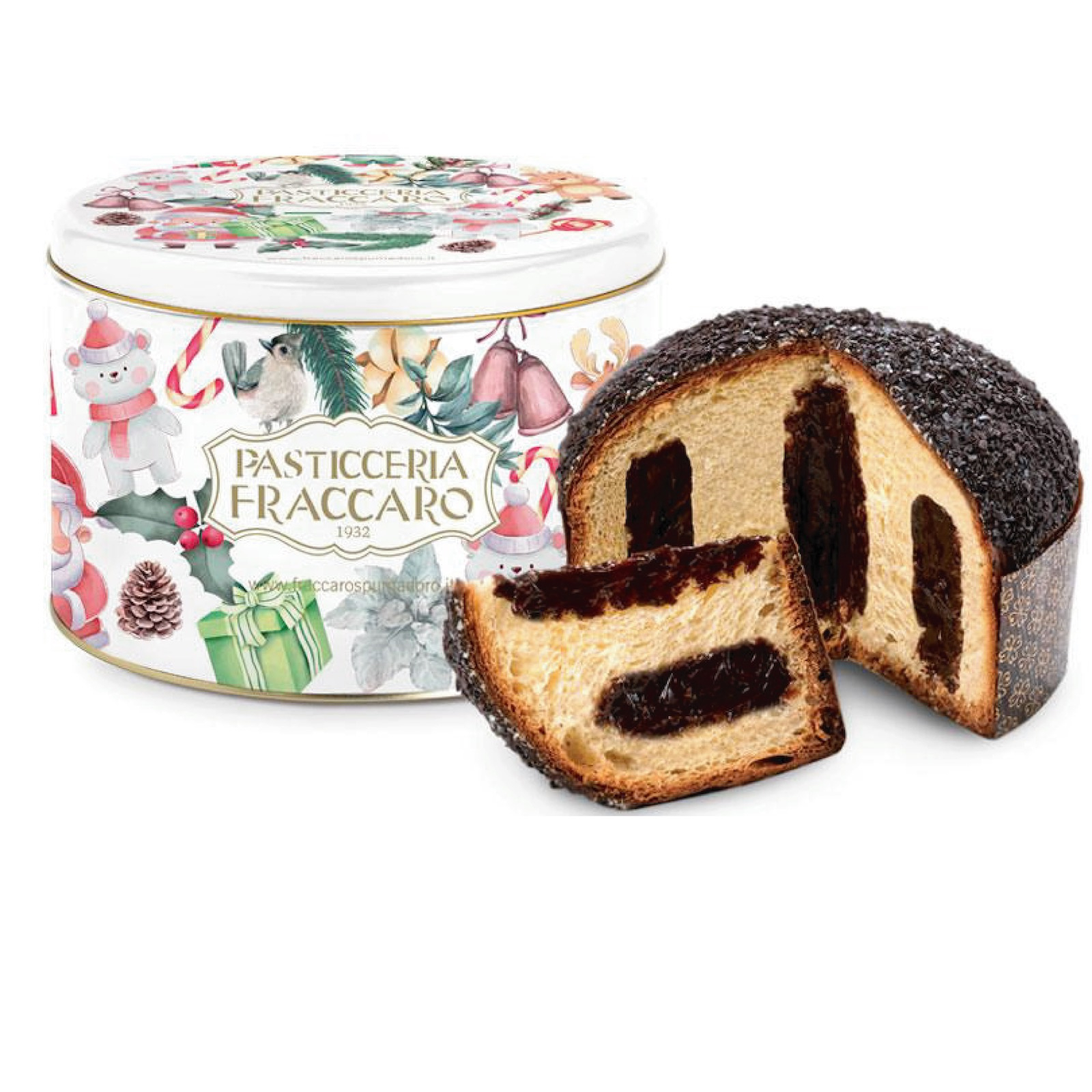 Panettone artizanal cu gianduja cutie metalică 750G