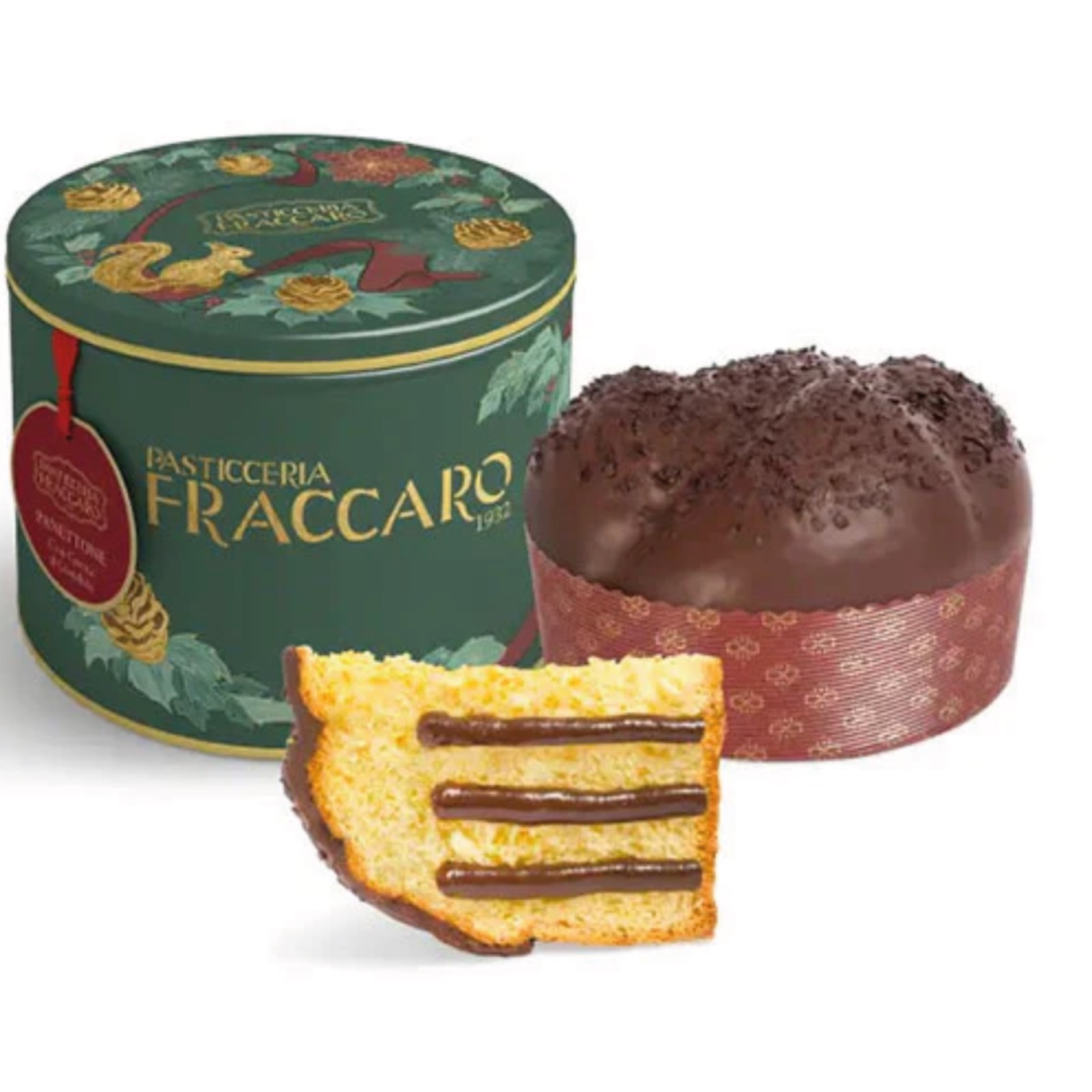 Panettone artizanal cu gianduja cutie metalică 750G