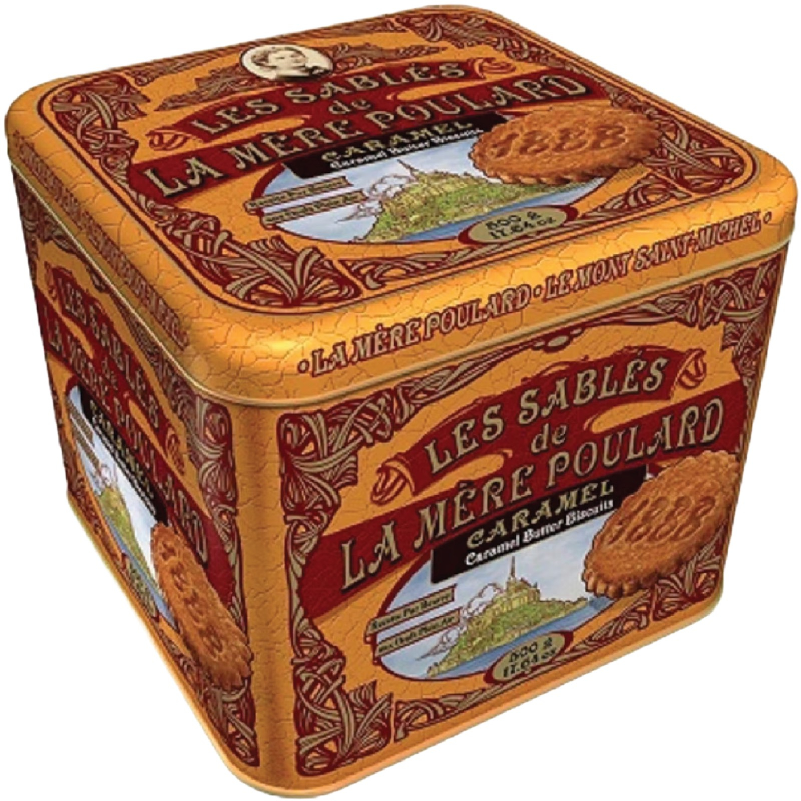 Les Sablés - Biscuiți fragezi cu unt și caramel cutie metalică 500G