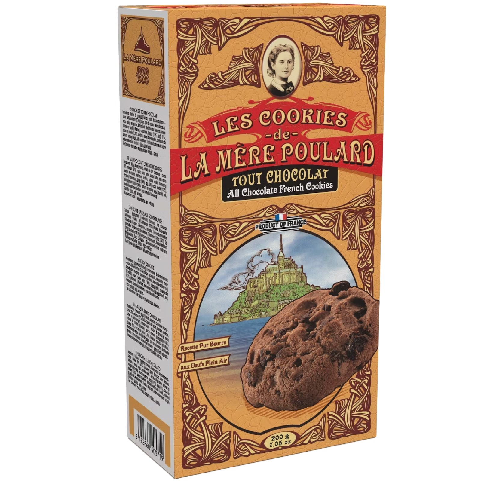 Les Cookies - Biscuiți cu ciocolată cutie carton 200G