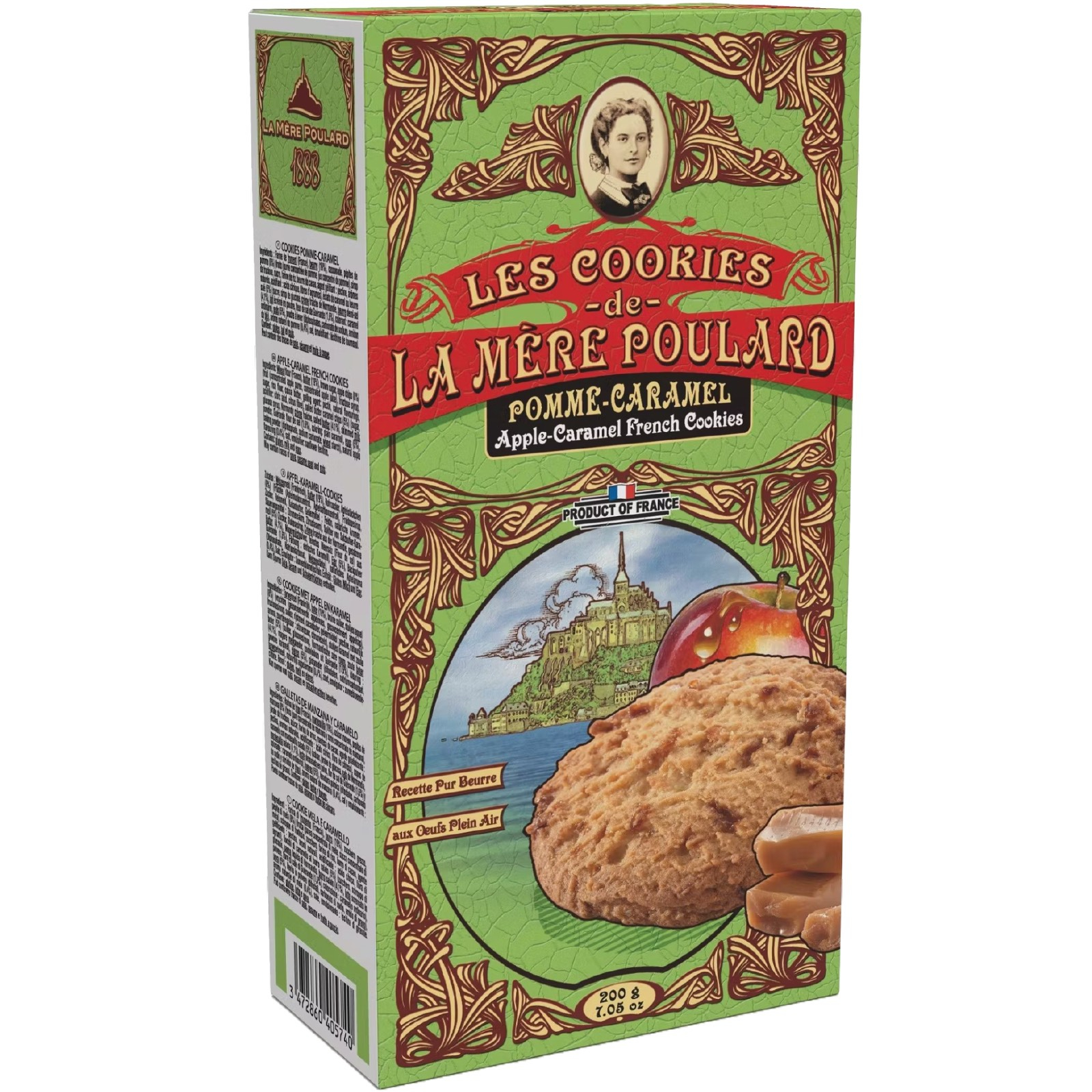 Les Cookies - Biscuiți cu mere și caramel cutie carton 200G