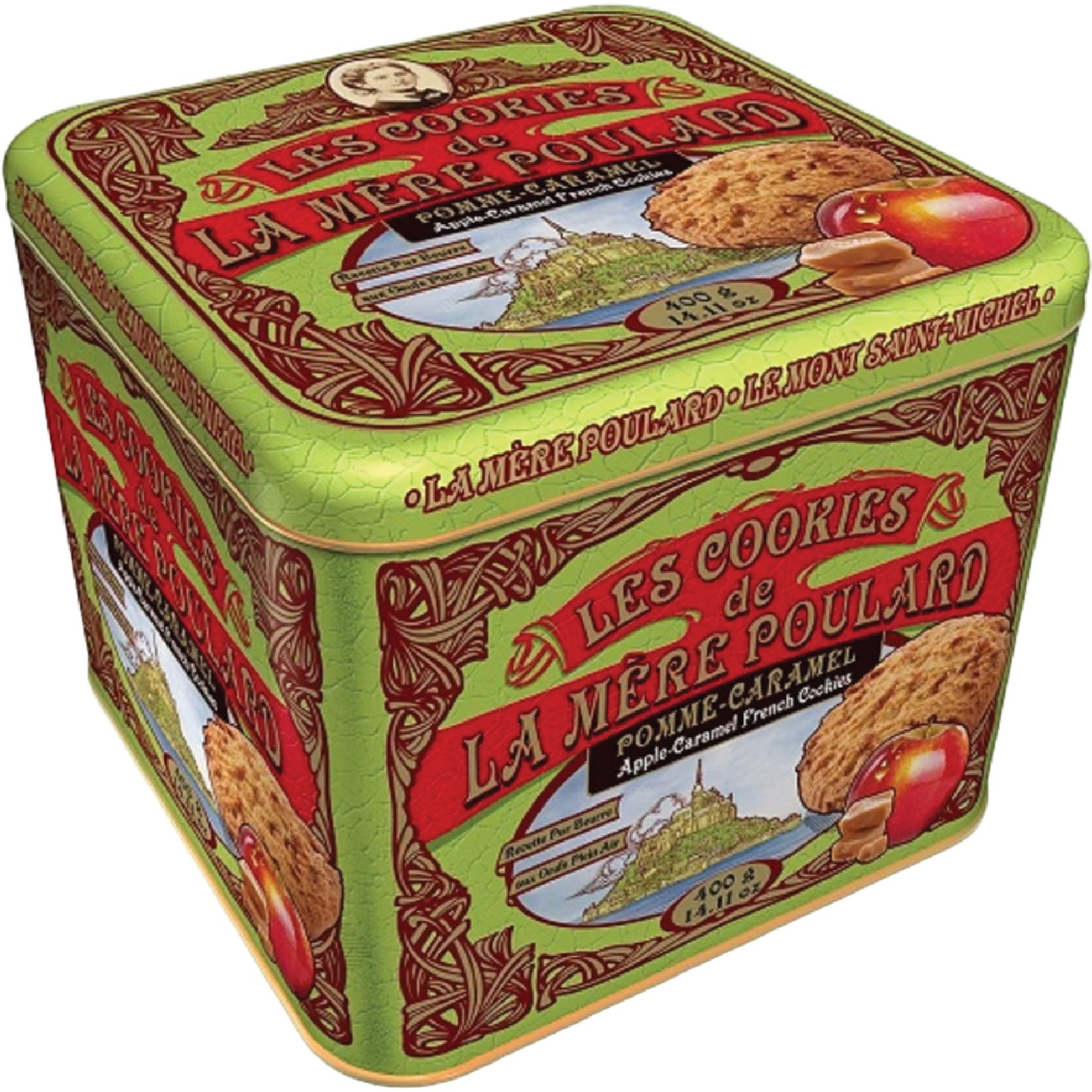 Les Cookies - Biscuiți cu mere și caramel cutie metalică 400G