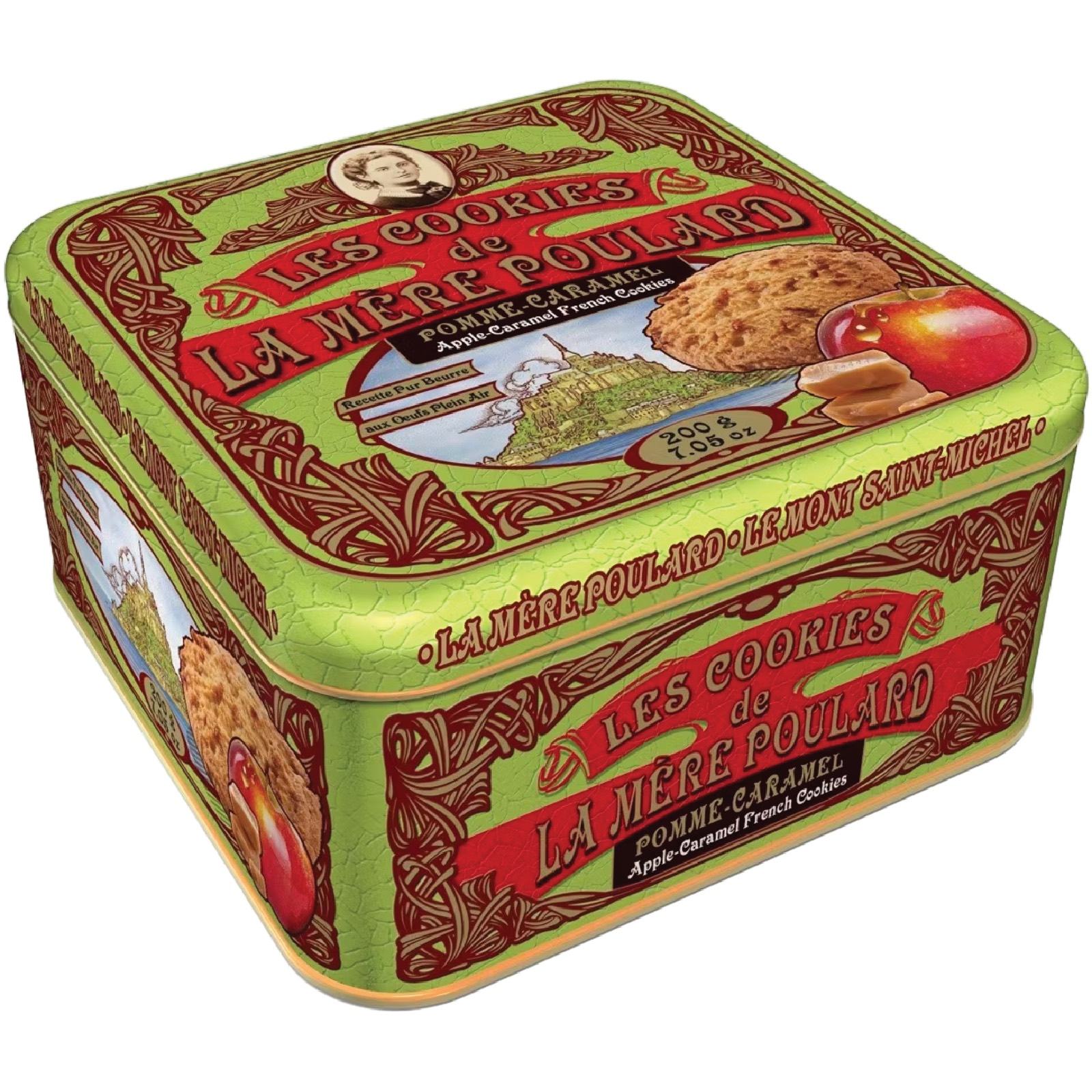 Les Cookies - Biscuiți cu mere și caramel cutie metalică 200G