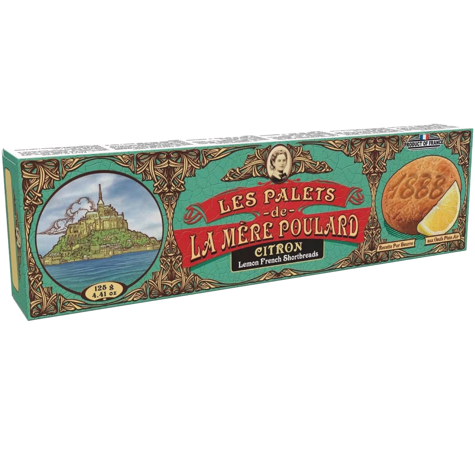 Les Palets - Biscuiți cu lămâie cutie carton 125G