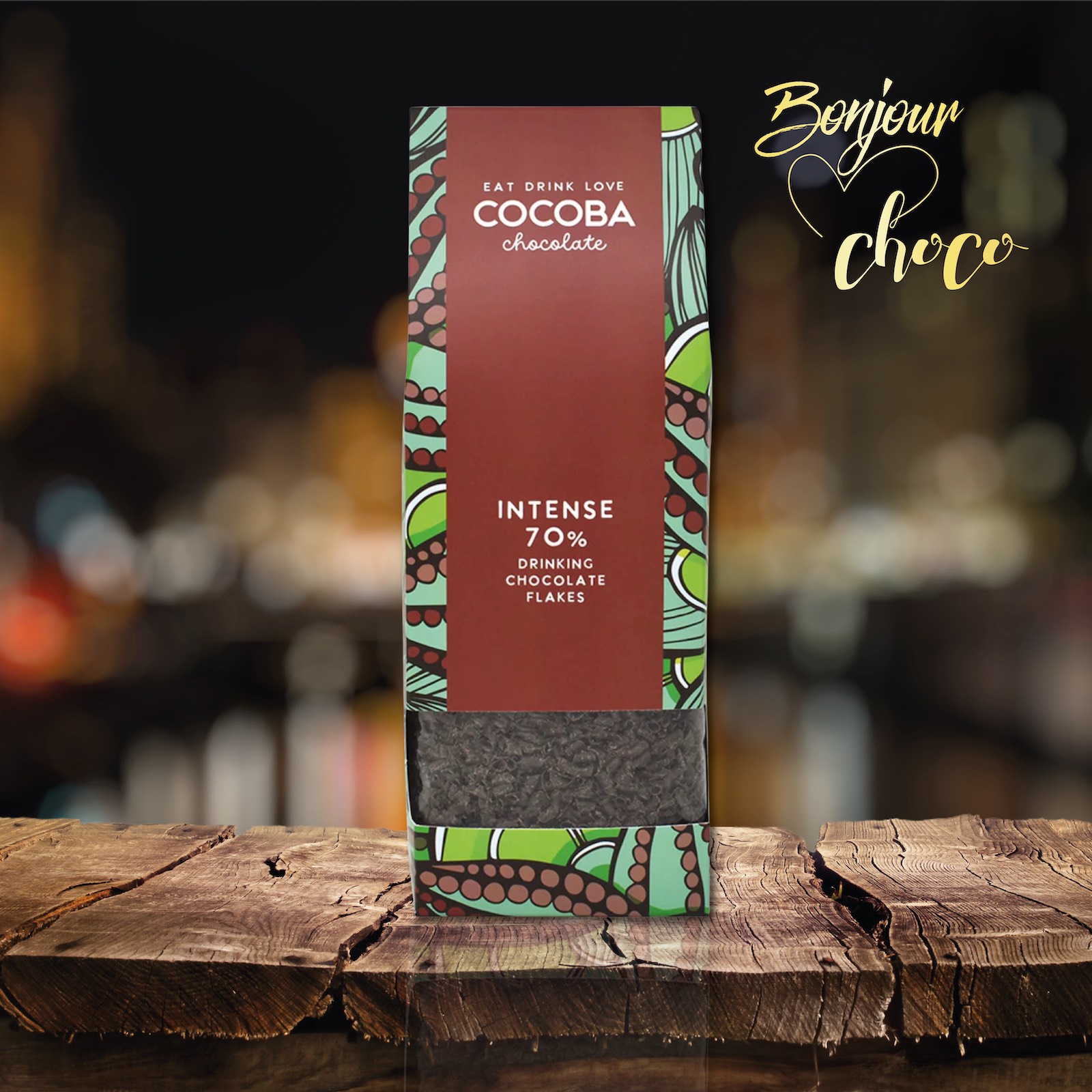 Fulgi de ciocolată neagră intensă 70% cacao 250G