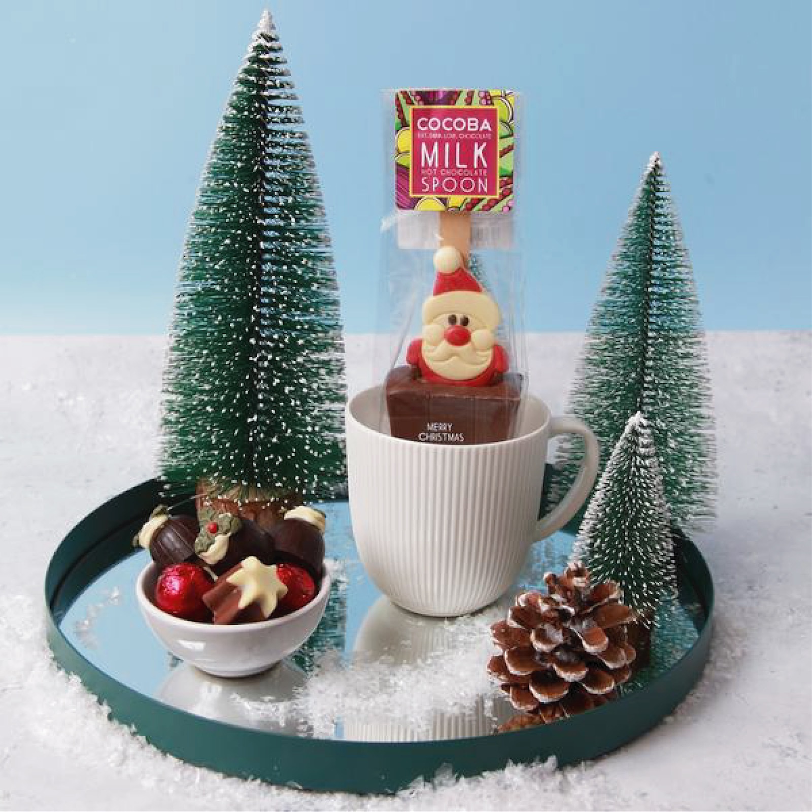 Moș Crăciun - Lingură ciocolată caldă cu lapte 50G