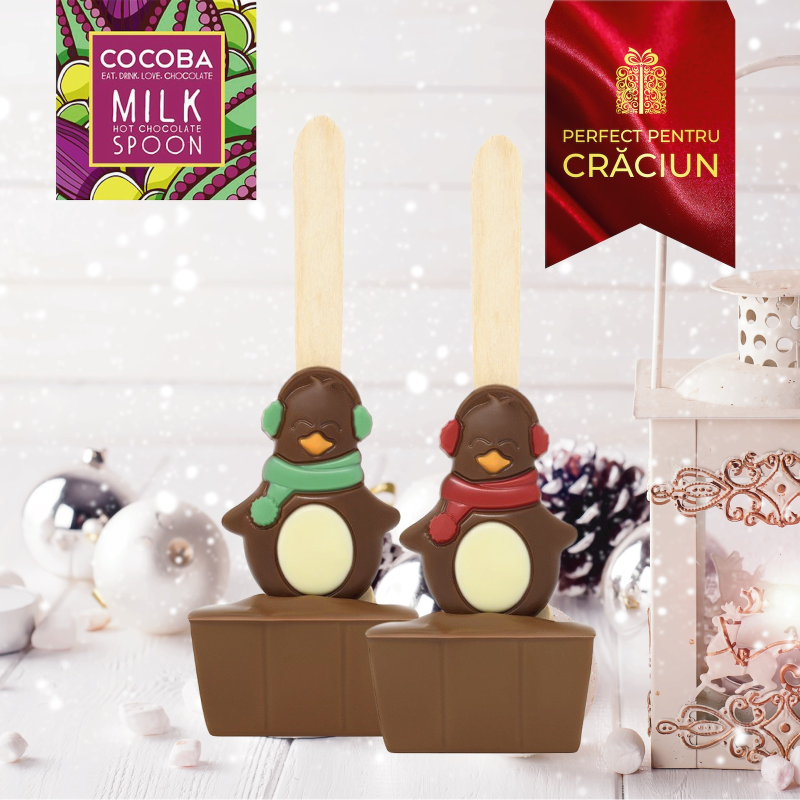 Pinguin - Lingură ciocolată caldă cu lapte 50G