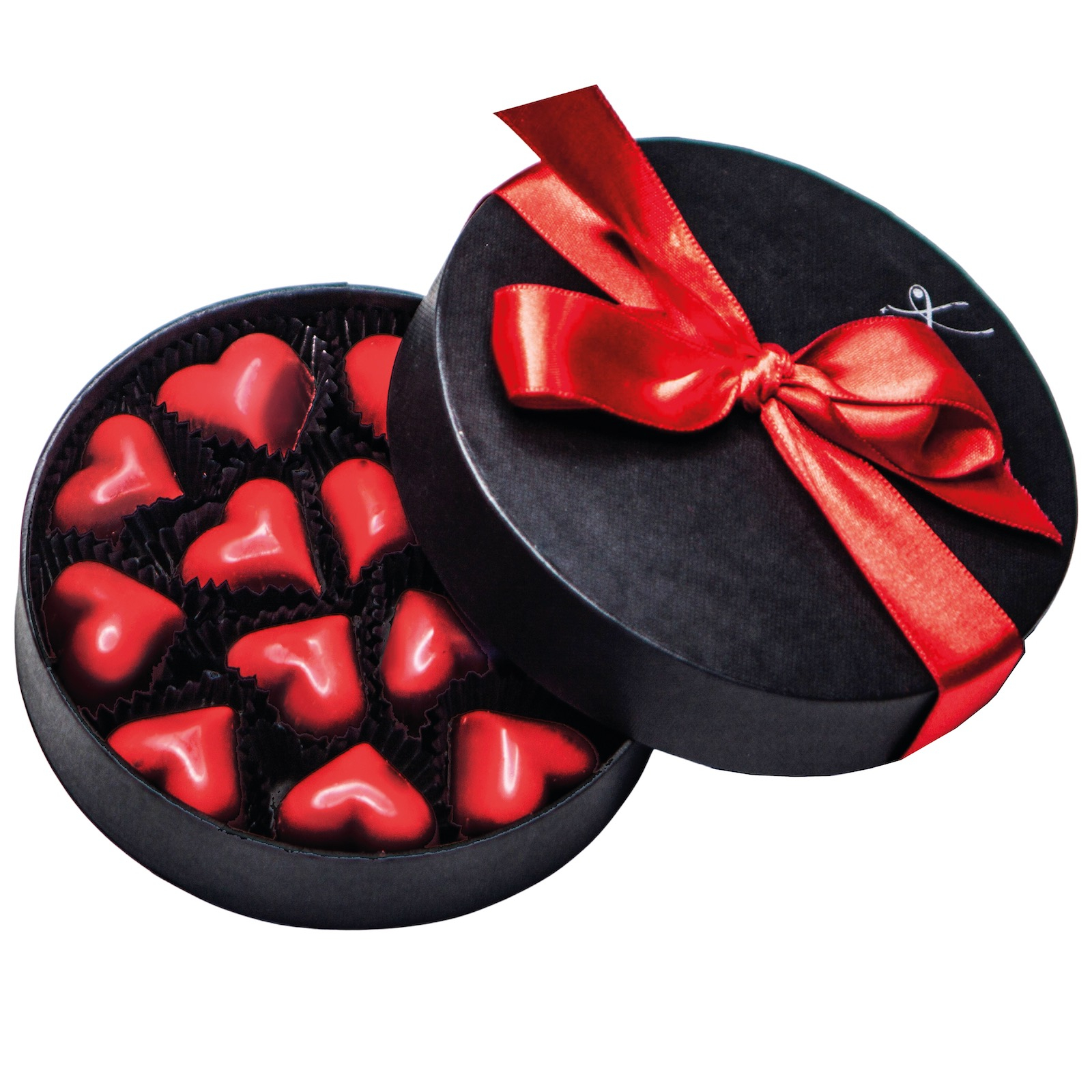 Colecția de inimă roșie - ciocolată cu lapte și umplutură de caramel 110G