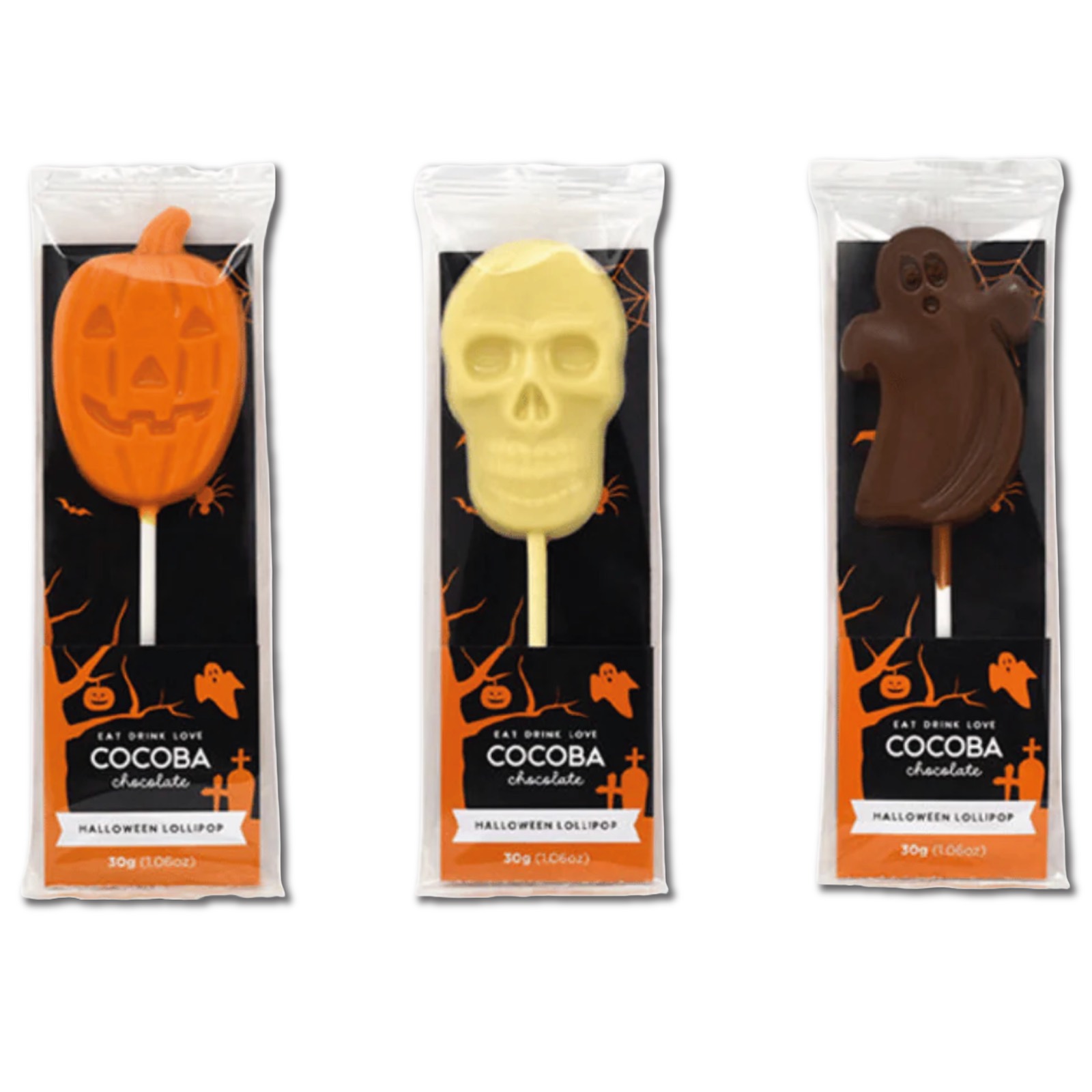 Halloween - Lollipop ciocolată Dovleac 30G