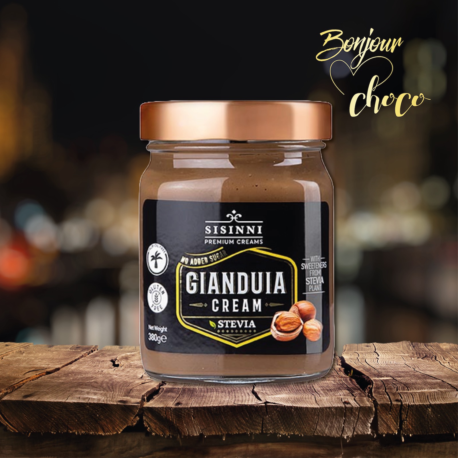 Cremă tartinabilă de gianduja cu stevia 380G