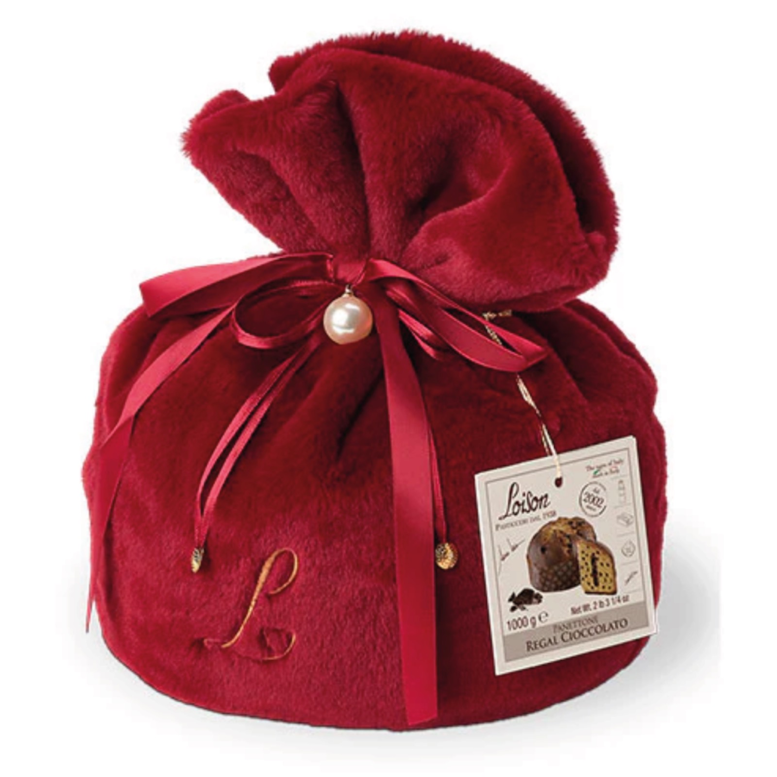 Panettone cu ciocolată în săculeț roșu 1000G